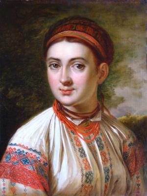 V. Tropinin "Lady from Podolia" (painted before 1821), Kursk gallery
