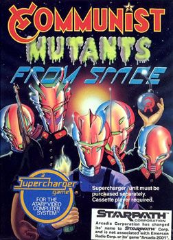Abbildung 1: Die Freund-Feind-Dichotomie des Kalten Krieges im Videospiel: Coverbild von Communist Mutants from Space (1982) © Starpath.