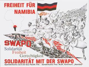 Einige Poster wurden international verteilt, wie dieses berühmt gewordene SWAPO Plakat.