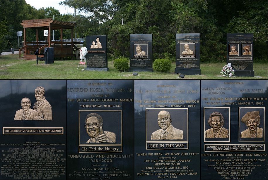Leaders of the Selma-Montgomery March, Edmund Pettis Bridge, 10. September 2016. Foto: Roland Arhelger. Quelle: Wikimedia Commons. Lizenz: CC BY-SA 4.0.