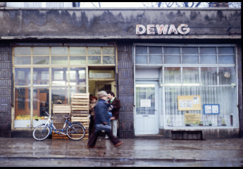 Bahnhofstraße in Merseburg, 1980.