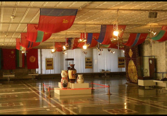 A hall in the National Museum (formerly Lenin Museum) in Bishkek