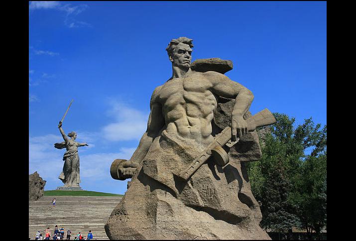 Skulpturen der Gedenkstätte auf dem Mamajew-Hügel. Foto: Alexander Kaasik CC-BY-SA 4.0