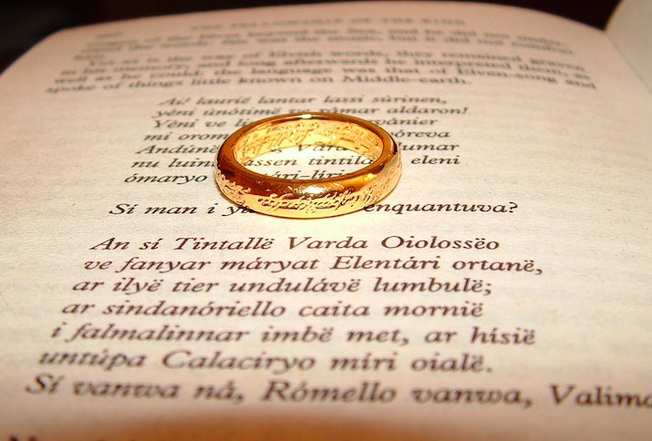 Der Ring auf dem ersten Buch der Reihe "Die Gefährten"