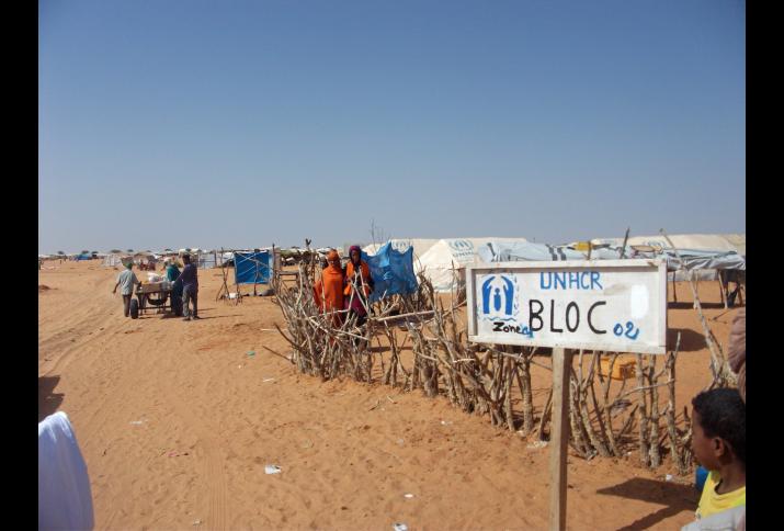Foto: Malische Geflüchtete in einem UNHCR-Camp in Mauretanien, 2013
