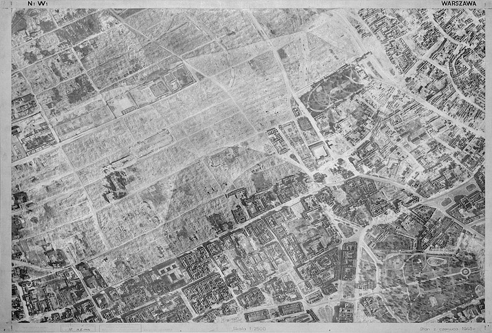 Nördlicher Teil Warschaus im Juni 1945