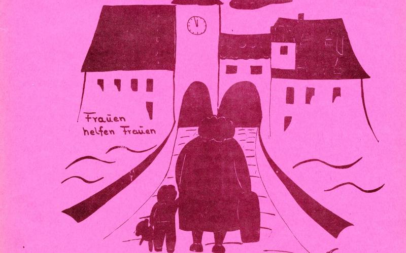 Flugblatt der Regensburger Frauenhaus Initiative, 1977.