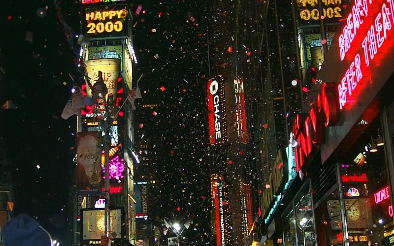Times Square in New York an Silvester 1999