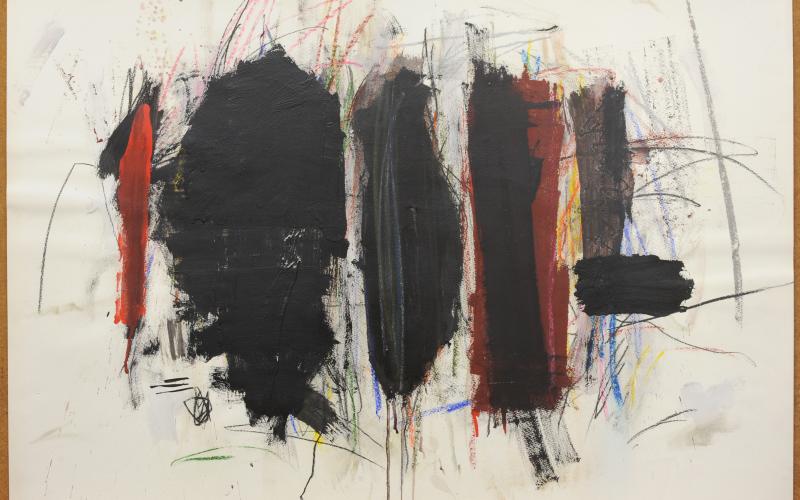 Pastellkreide über Acrylgrund, Bild von Bernd Hahn © Roland Bunge, Scharfenberg