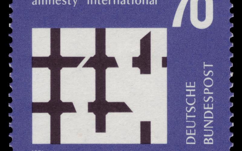 Briefmarke Deutsche Bundespost Amnesty International 1974 