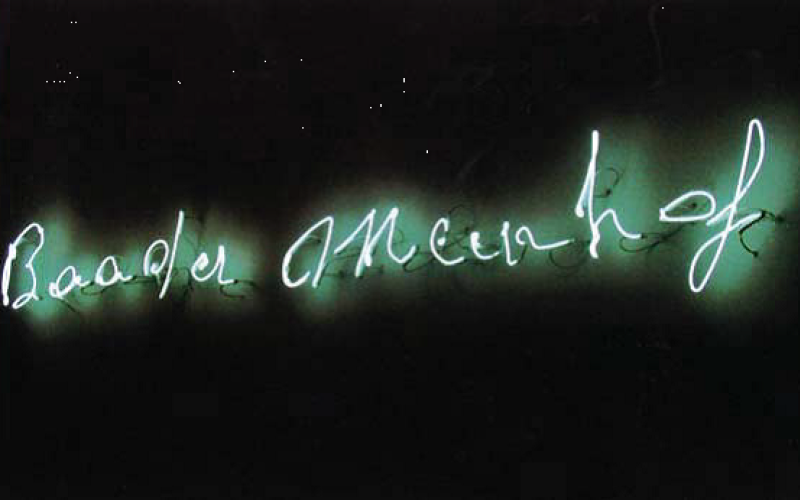 Claue Lévêque Baader-Meinhof (1993), Weiße Neonröhren