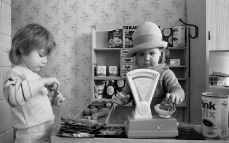 Kindergarten, Kinder beim Spiel ADN-ZB/Ludwig/18.2.88/Bez. Erfurt