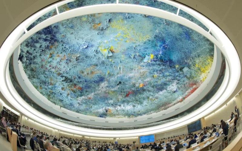 A general view of participants at a 35th Session of the Human Rights Council