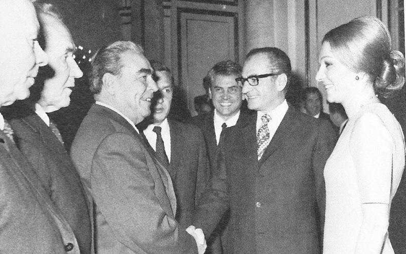 Shah Mohammad Reza Pahlavi, Farah Pahlavi, Leonid Brezhnev, Moscow 1970