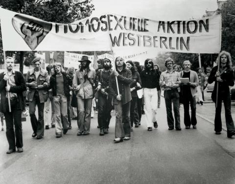 Pfingstdemo von der Homosexuelle Aktion Westberlin, 9. Juni 1973