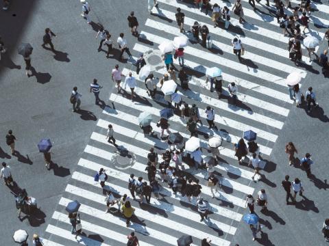 Dick Thomas Johnson, Shibuya Scramble Crossing, Tokyo, Japan, Creative Commons Attribution 2.0 Generic license.