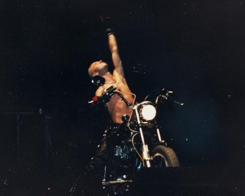 Rob Halford auf Motorrad