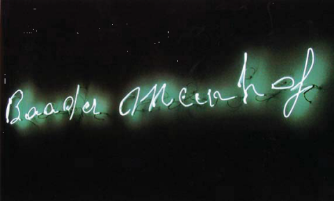 Claue Lévêque Baader-Meinhof (1993), Weiße Neonröhren