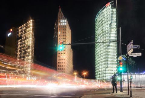 Langzeitbelichtung Berlin, Potsdamer Platz Langzeitbelichtung Berlin, Potsdamer Platz