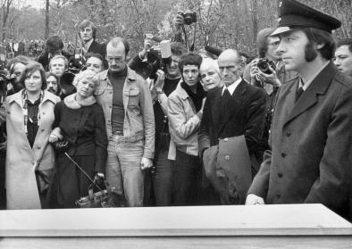 Beerdigung von Ensslin, Baader und Raspe in Stuttgart 1977