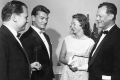 Eröffnung der Festspiele: Alfred Bauer, Jean Marais, Ruth und Willy Brandt (Von links nach rechts)
