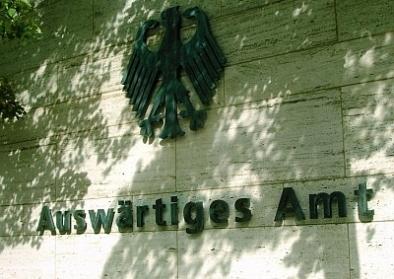 Das Portal des Auswärtigen Amts am Werderschen Markt in Berlin, Kurstraße