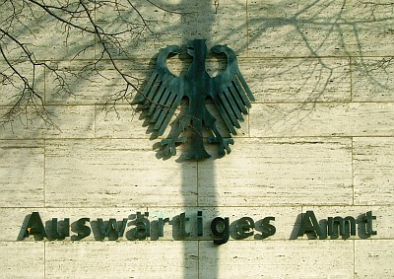 Das Portal des Auswärtigen Amts am Werderschen Markt in Berlin, Kurstraße