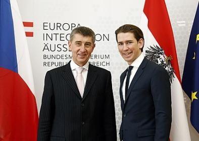 Bundesminister Sebastian Kurz trifft den tschechischen Vizepremier Andrej Babis. Wien, 13.02.2015 Bundesminister Sebastian Kurz trifft den tschechischen Vizepremier Andrej Babis. Wien, 13.02.2015