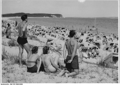 Blick auf den Badestrand von Göhren Blick auf den Badestrand von Göhren