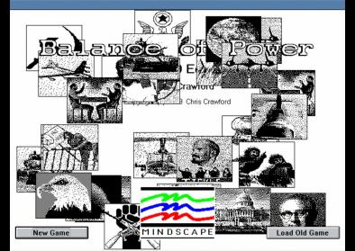 Screenshot des Startbildschirms des Spiels "Balance of Power" Screenshot des Startbildschirms des Spiels "Balance of Power"