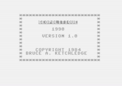 Startbildschirm von Geopolitique 1990 Startbildschirm von Geopolitique 1990