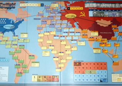 Spielfeld von Twilight Struggle Spielfeld von Twighlight Struggle