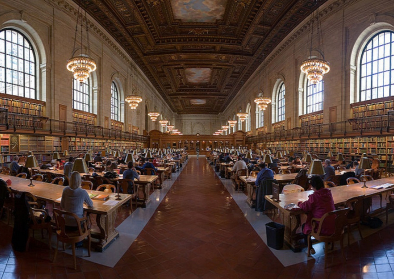Rose Main Reading Room at the NYPL Ansicht eines vollbesetzten Lesesaals