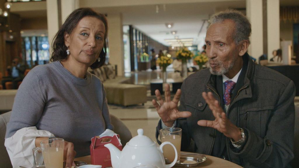 Zwei Interviewte im Hilton Hotel in Addis Abeba 