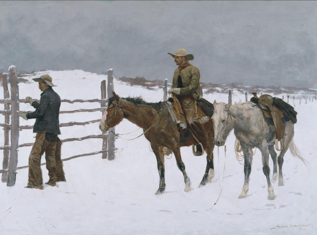 Zwei Cowboys im Schnee