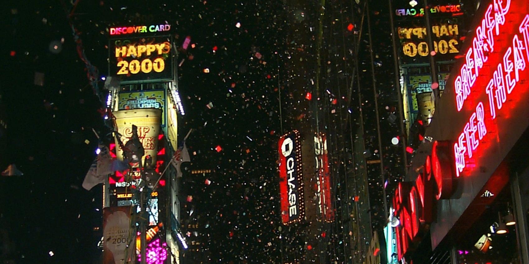 Times Square in New York an Silvester 1999