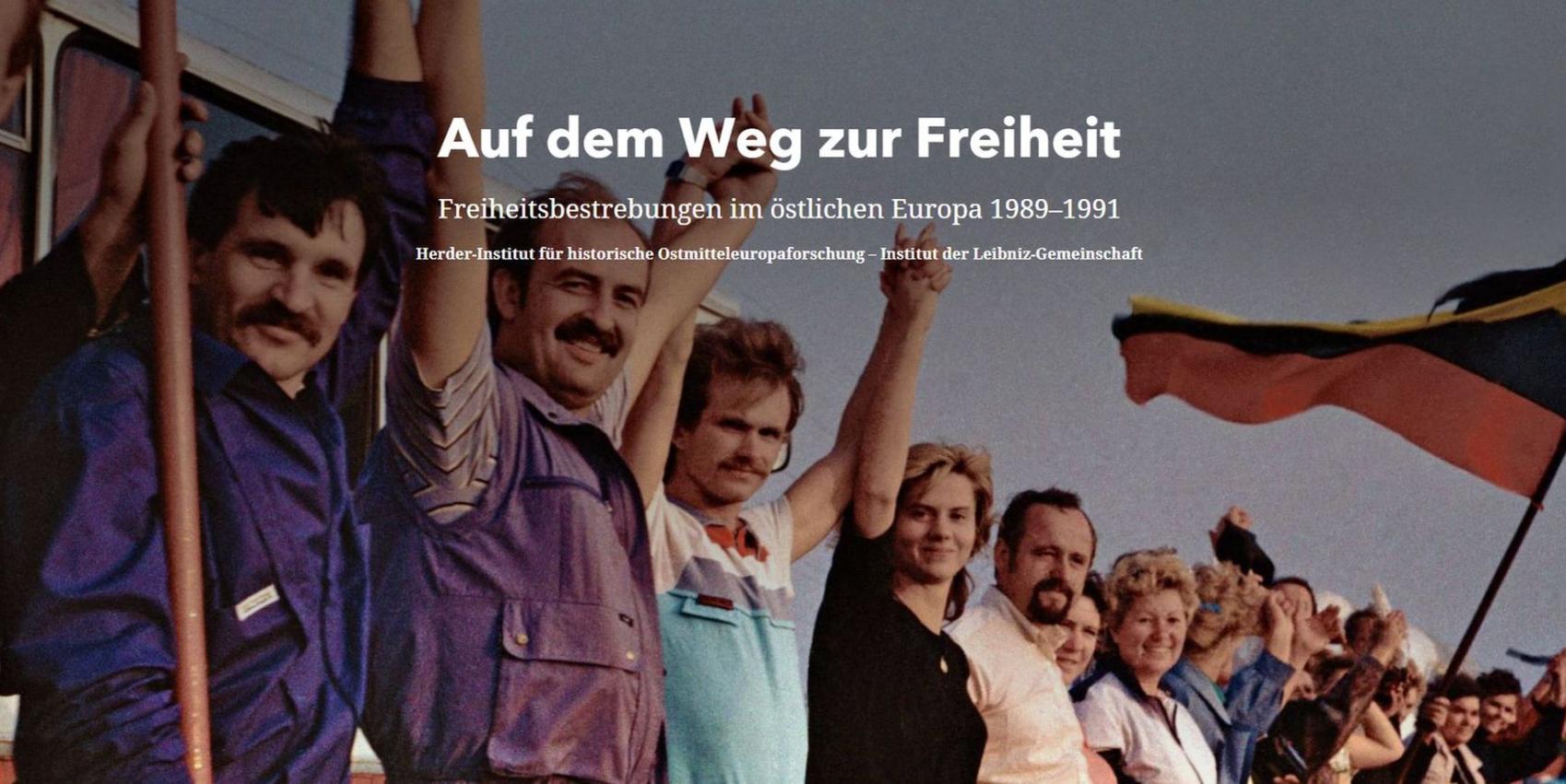 Screenshot der Website "Auf dem Weg zur Freiheit"