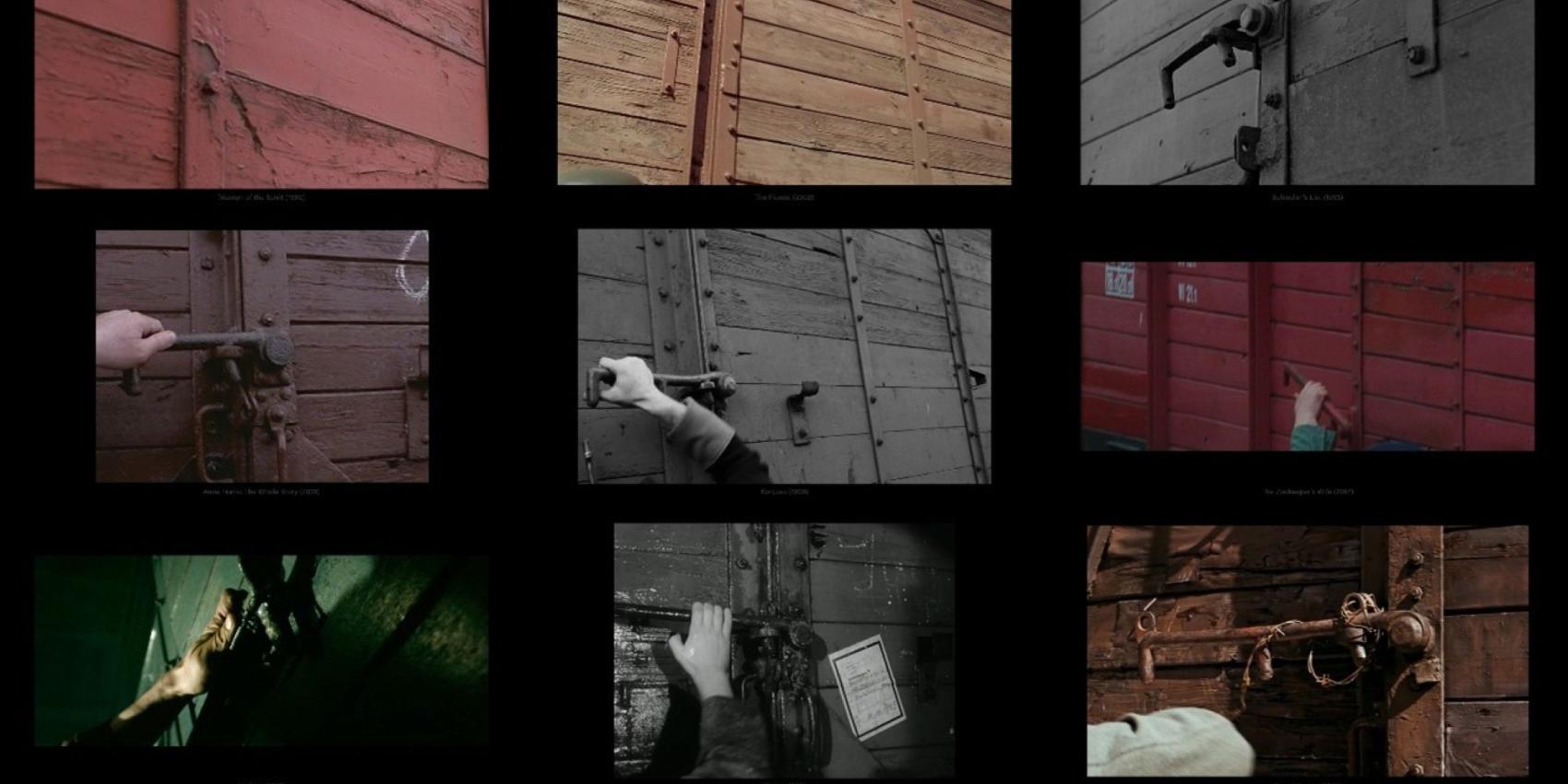 Collage aus HOLOFICTION mit linear hintereinander montierten Spielfilmausschnitten
