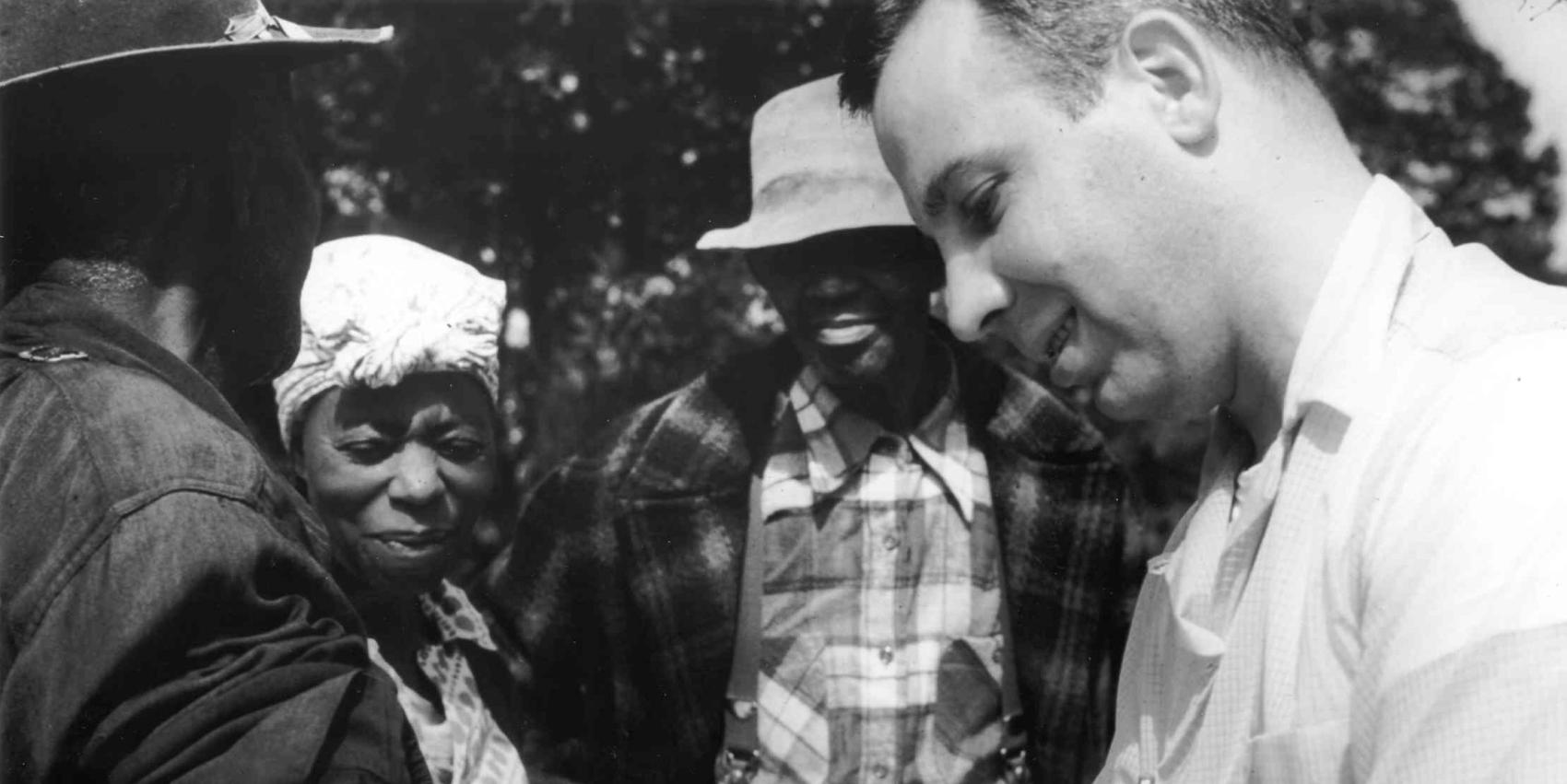 Doctor drawing blood from a patient as part of the Tuskegee Syphilis Study