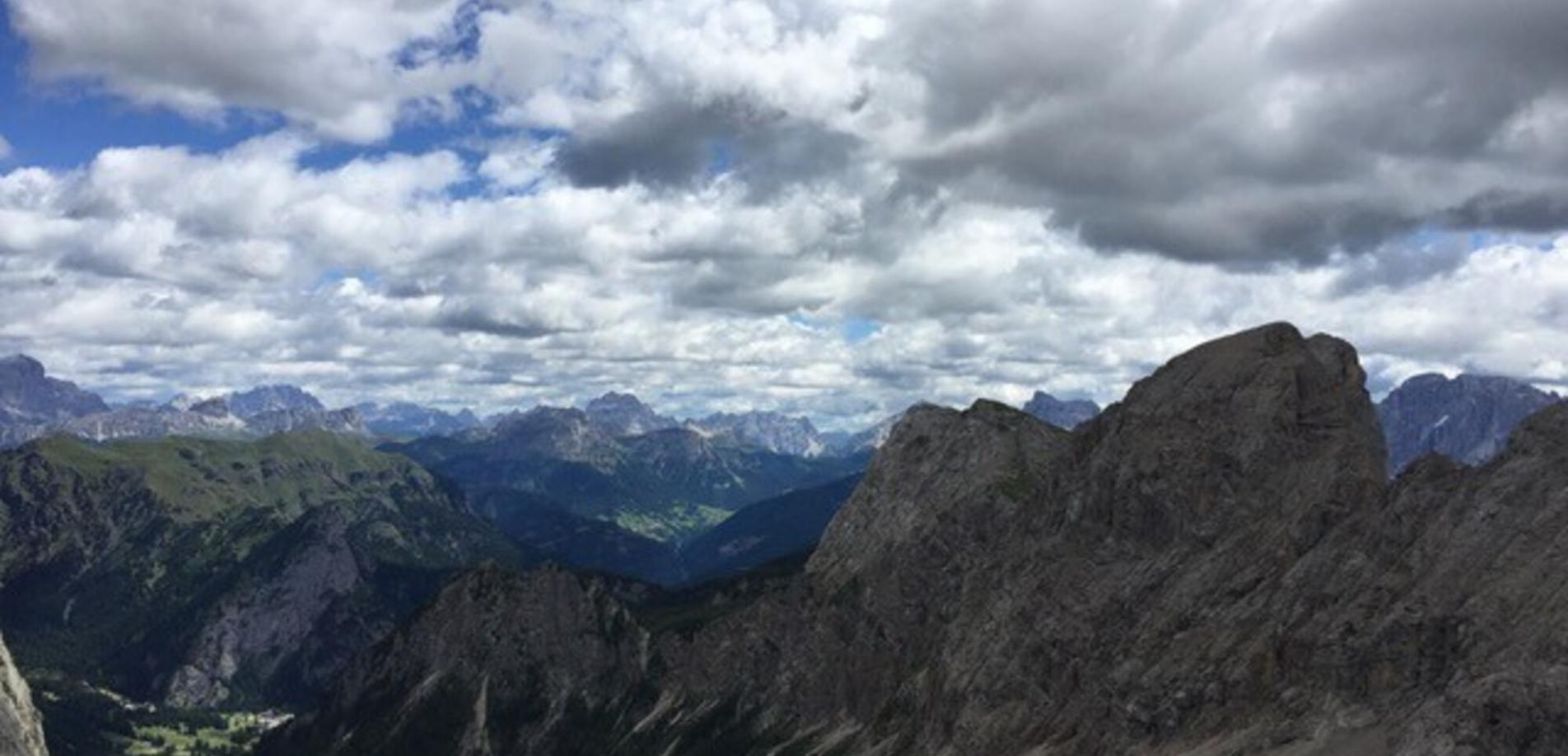 Bergpanorama in den Südtiroler Dolomiten (2017). Eigene Aufnahme.