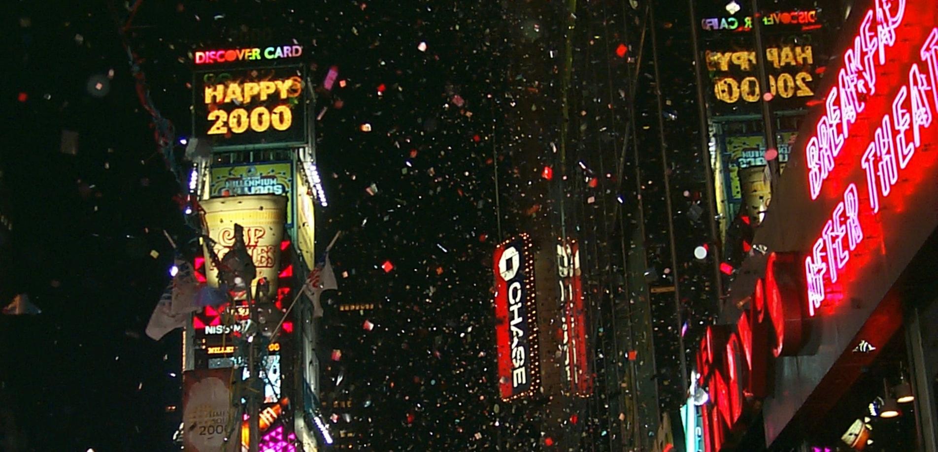 Times Square in New York an Silvester 1999