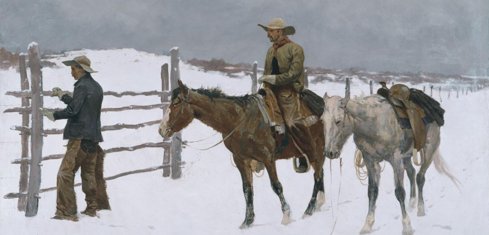 Zwei Cowboys im Schnee