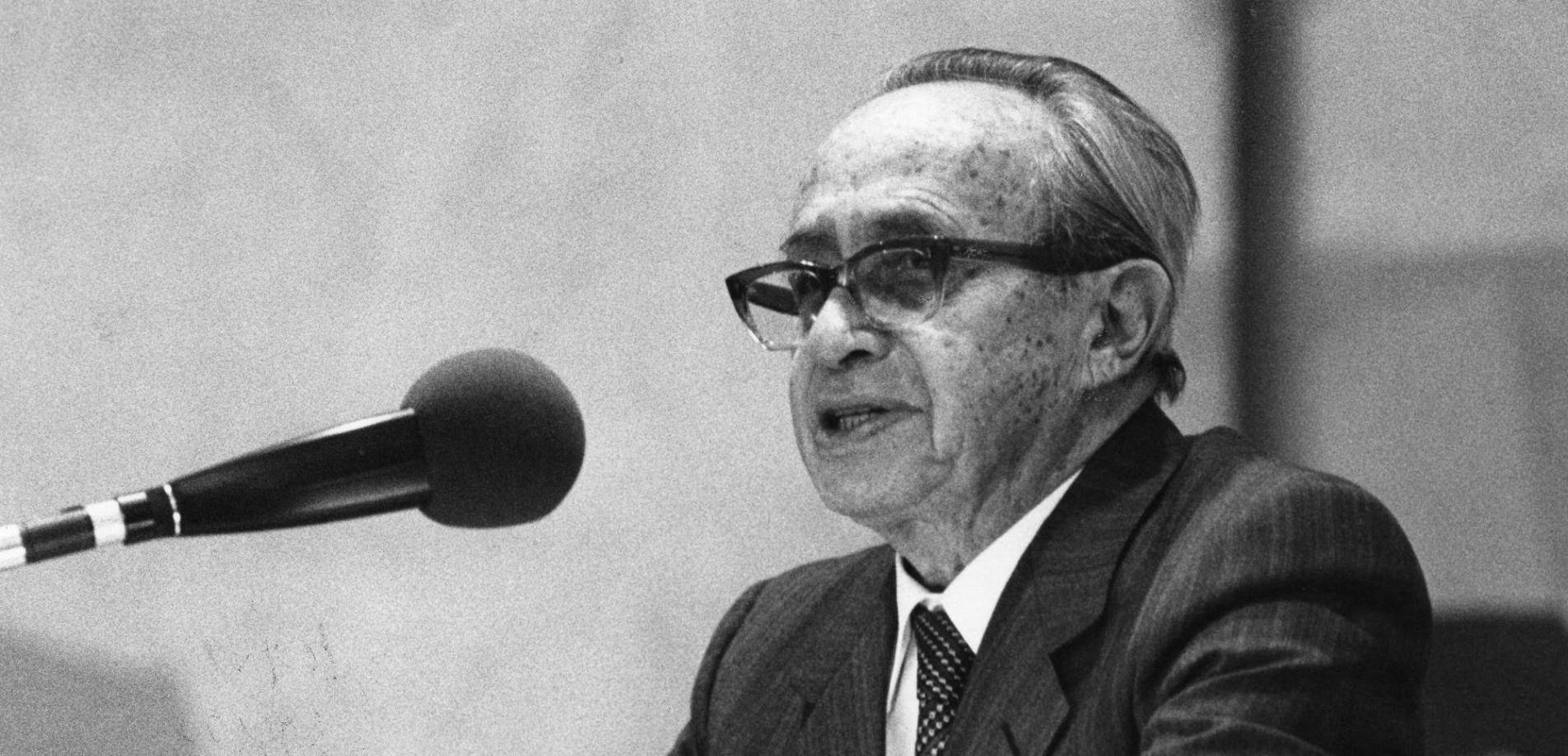 Hans Jonas bei einer Rede