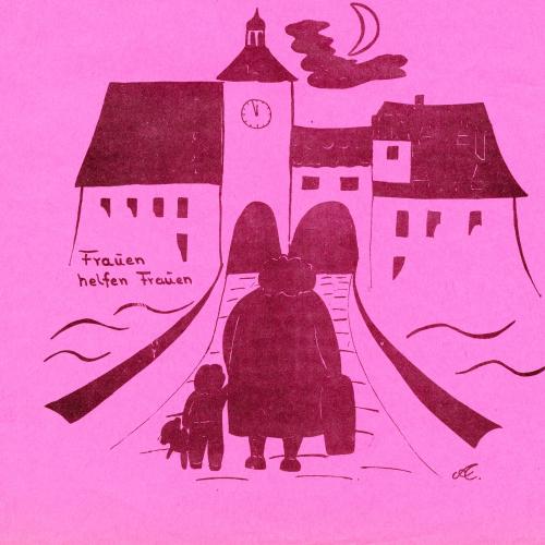 Flugblatt der Regensburger Frauenhaus Initiative, 1977.