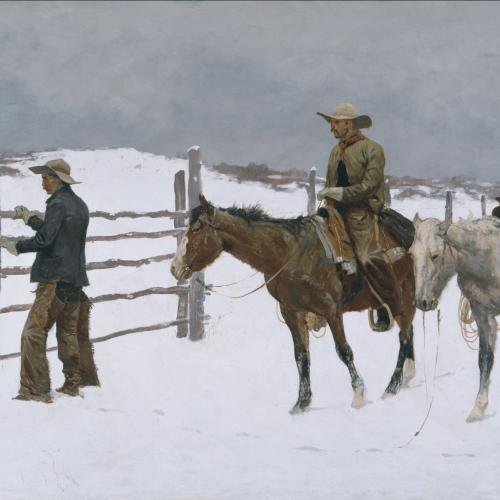 Zwei Cowboys im Schnee