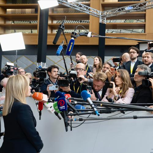Giorgia Meloni at the European Council - March 2023. 