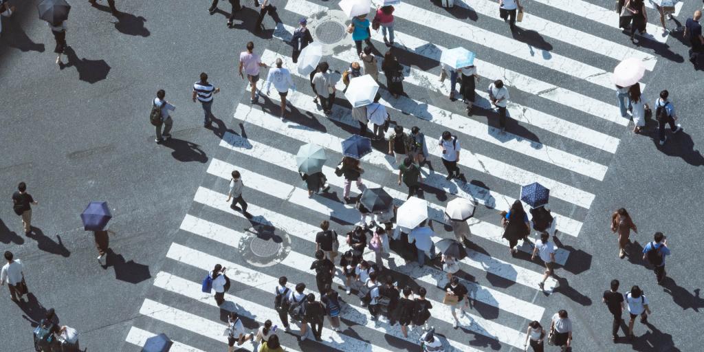 Dick Thomas Johnson, Shibuya Scramble Crossing, Tokyo, Japan, Creative Commons Attribution 2.0 Generic license.