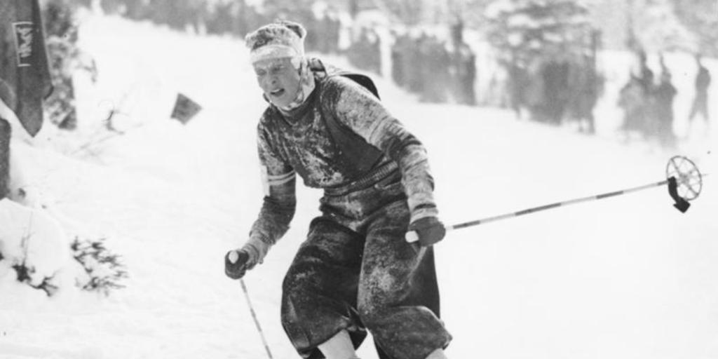 IV. Olympische Winterspiele in Garmisch-Partenkirchen 1936. Abfahrtslauf der Damen, Jeannette Kessler (Großbritannien)