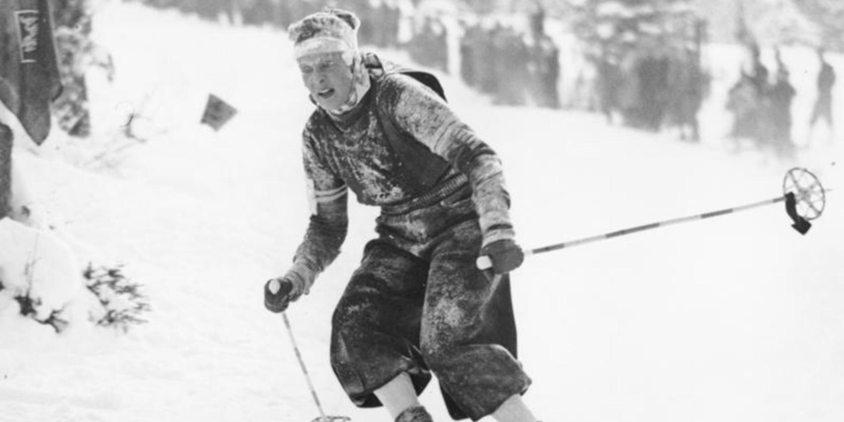 IV. Olympische Winterspiele in Garmisch-Partenkirchen 1936. Abfahrtslauf der Damen, Jeannette Kessler (Großbritannien)