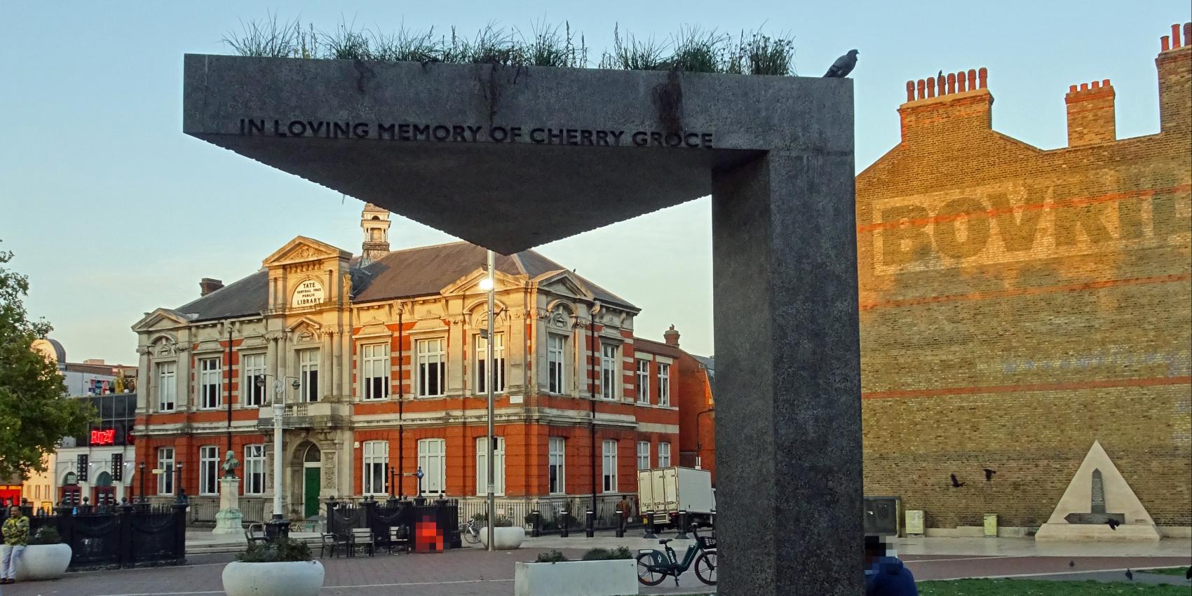 Cherry Groce Memorial, Windrush Square, Effra Road, London SW2 1JQ unveiled on 25 April 2021